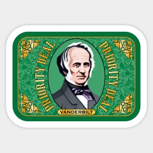 Cornelius Vanderbilt - Robber Baron (18XX Style)! Sticker